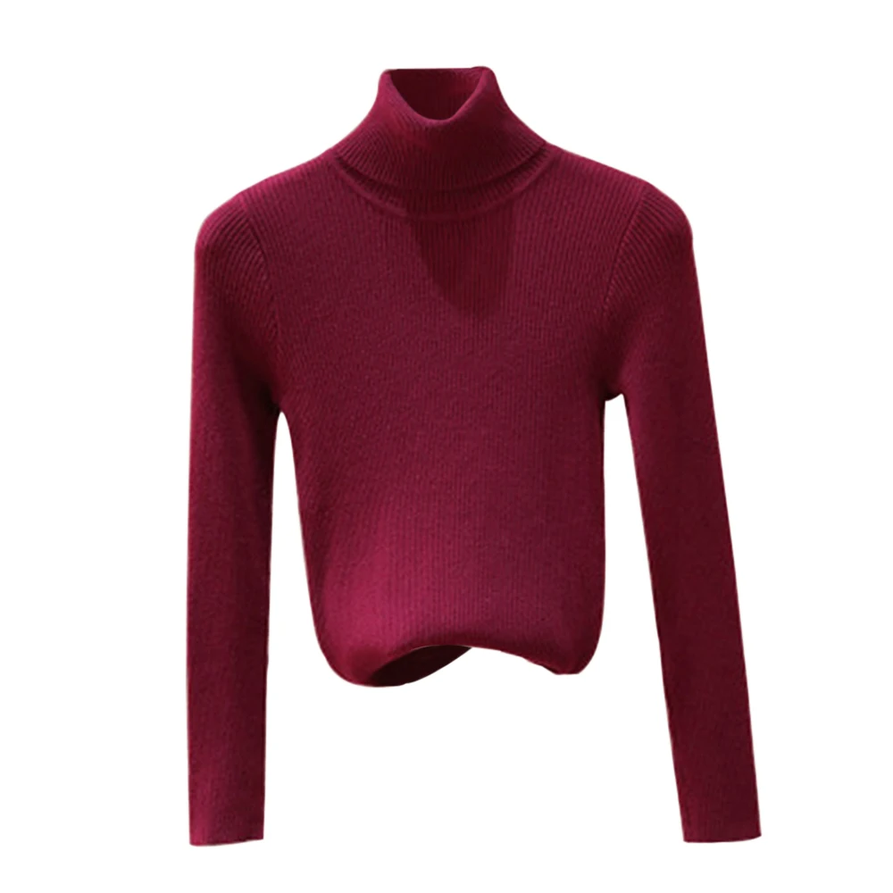 Laamei твист узор свитера для женщин Осень Зима Мода базовый пуловер женские джемперы с длинным рукавом Pull Femme Повседневное трикотажное - Цвет: wine red3