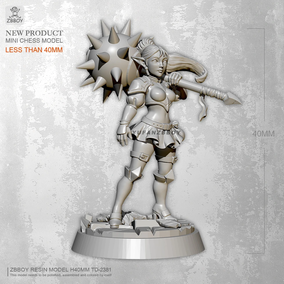 

45mm Resin figure kits beautiful girl model self-assembled TD-2381