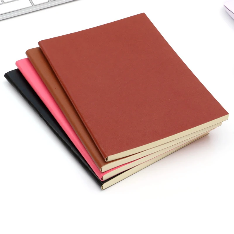 Colorful A5 Soft PU Leather Journals Schedule Diary Planner Agenda NoteBook 64 Sheets Students Office Supply Business Notepad