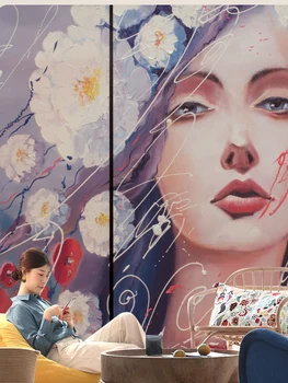 

Custom decoration girl bedroom glass stickers shop glass film creative personality rose electrostatic stickers