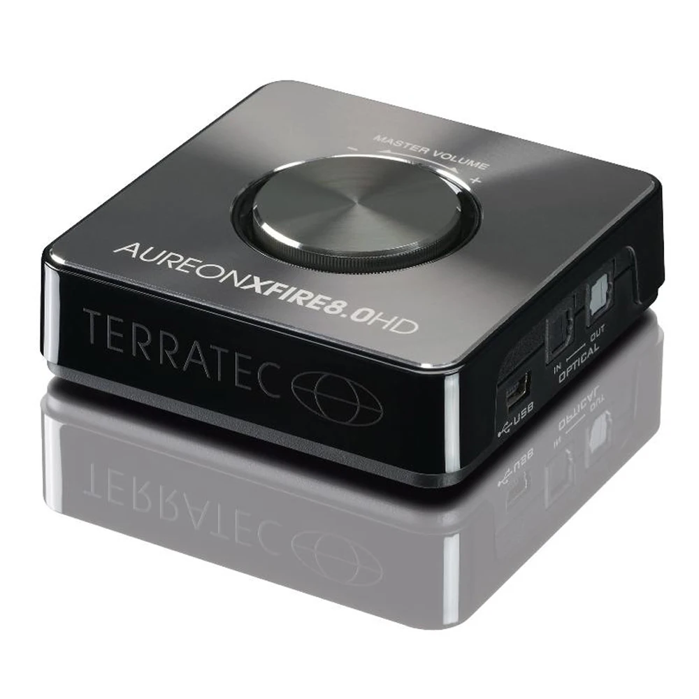 DAC TerraTec золотистый XFire 8 0 HD USB звуковая карта 7 1 каналов с функцией записи подходит