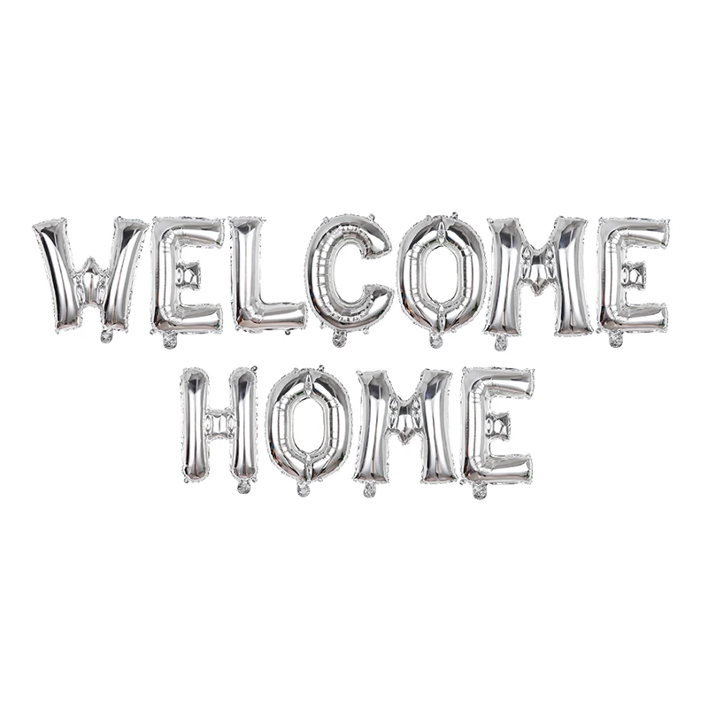 1 Набор, 16 дюймов, розовое золото, с надписью «Добро пожаловать домой», фольгированные воздушные шары, добро пожаловать обратно в дом, праздничные принадлежности для тематической вечеринки, воздушные шары, украшение