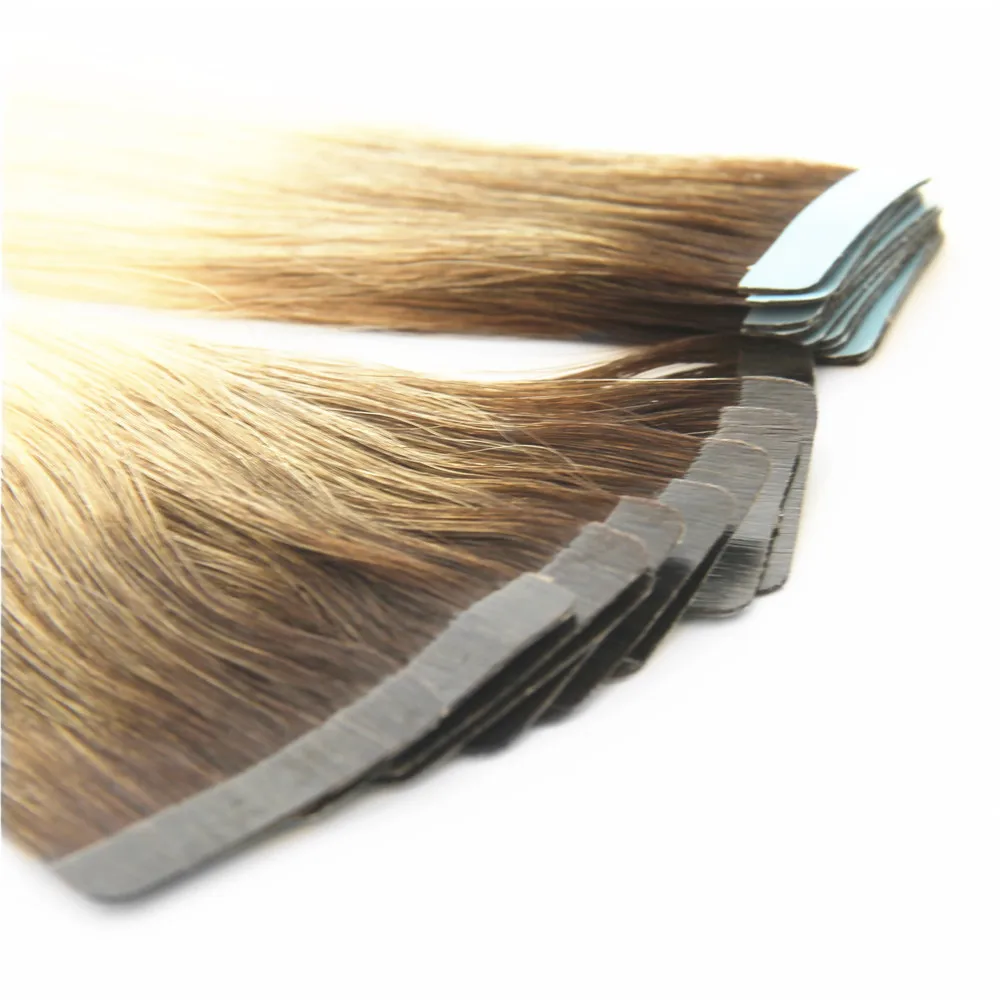 CBH Beauty High Quality Virgin Remy Cuticle Tape Hair 24inch Ombre Color 1B60# 50gram/Piece