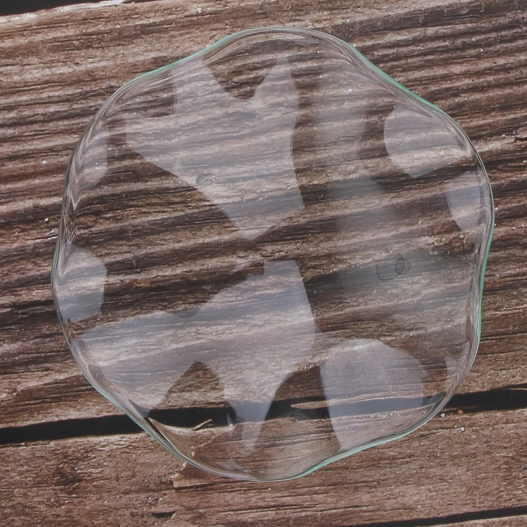 2 Pack Clear Professional Wavy Glass Dish Tray Bowl Lid For Electric Oil Aromatherapy Burner Warmer Fragrance Scent Diffuser