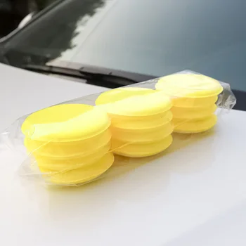

Detailing Car Foam Sponge Waxing Buffing Equipment 12pcs Yellow Cleaning