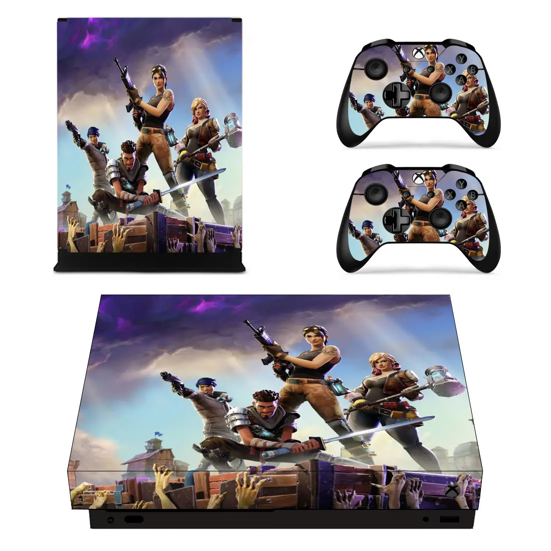Полное покрытие кожи Стикеры наклейка для Microsoft Xbox One X Xbox Slim консоли и 2 контроллеры для Xbox One X шкуры Стикеры Виниловый протектор