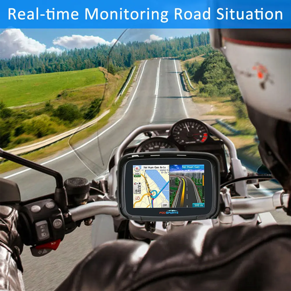 5 дюймов Fodsports Android 6 0 Moto rcycle GPS Водонепроницаемая Bluetooth-навигация для автомобиля