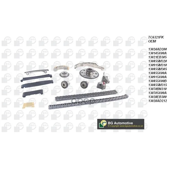 Комплект Цепи Грм Nissan Navara 2005-2010 Bga арт. TC6321FK