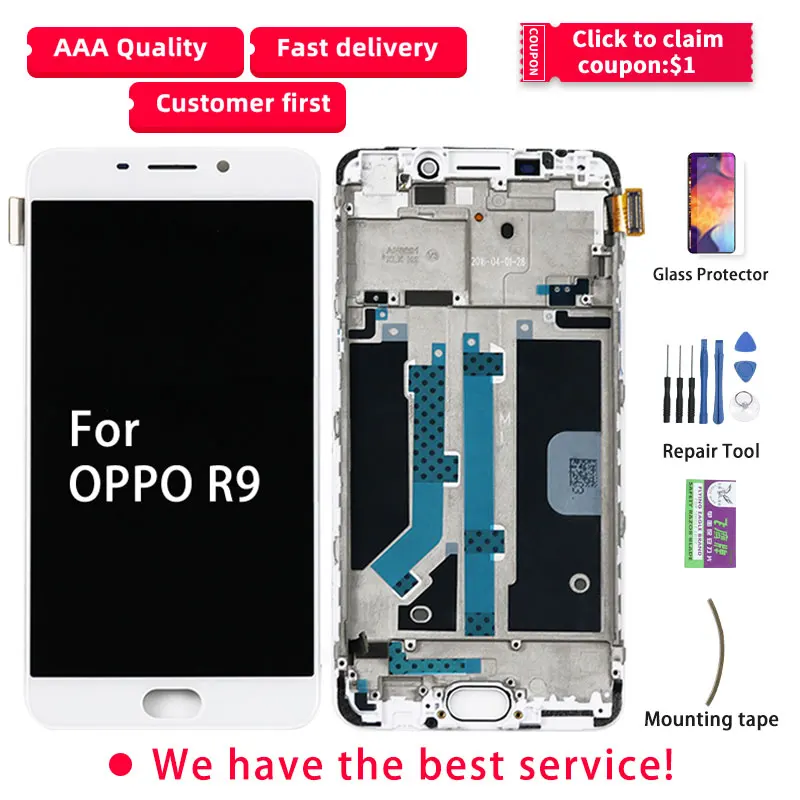 5 дюймов для OPPO F1 Plus ЖК-дисплей R9 R9M R9tm X9009 сенсорный экран панель дигитайзер с