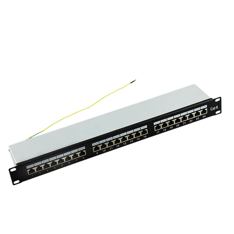 24 Порты и разъёмы монтируемый данных Патч Панель высокое Скорость CAT6 Кот-6 стойка для сетевых кабелей