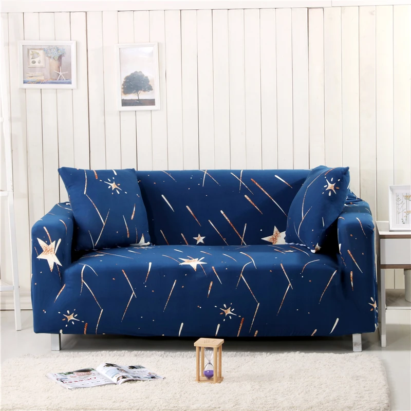 Высокоэластичное полиэстерное покрытие для дивана домашнего офиса стрейч все включено Slipcover секционная l-образная мягкая мебель крышка - Цвет: Model 1