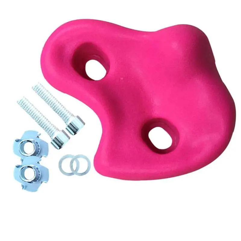 Plastic Climbing Rock W/ Screws Set UV-resistant Lightweight SiliconeDurable