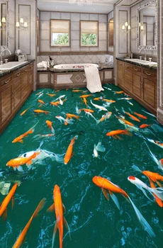 

[Self-Adhesive] 3D Ornamental Fish 12112 Floor Wallpaper Mural Wall Print Decal Wall Murals