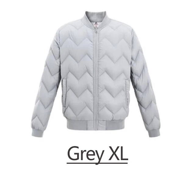 Grey XL Xiaomi Mijia Uleemark мужская куртка на гусином пуху легкий вес модный дизайн 20D ткань высокой плотности замок температура холодное сопротивление - Цвет: Grey XL