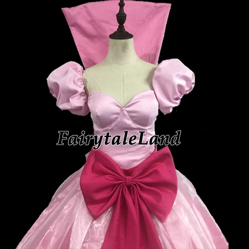 Princess and the Frog Charlotte La Bouff Costume | Halloween Cosplay Princess Tiana Lottie Pink Dress Outfit image 6