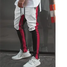 Мужские штаны для бега в стиле пэчворк для тренажерного зала, Мужские штаны для фитнеса, бодибилдинга, тренажерного зала, одежда для бега, хип-хоп спортивные штаны, мужские брюки