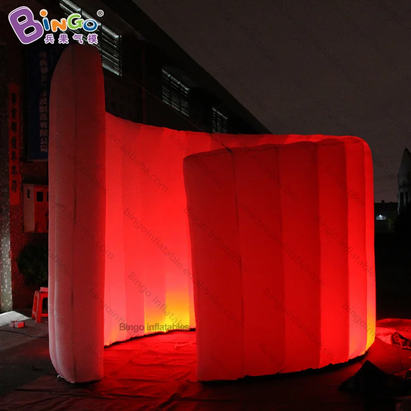 Personalized 3x3 Meters Spiral Inflatable Light Event Wall For Decoration 4