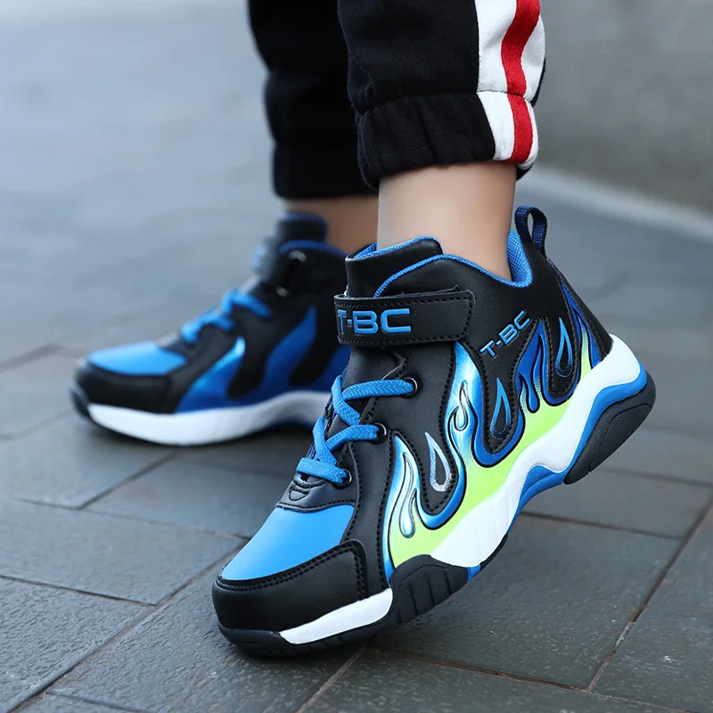 Kid Sneakers Boy Basketball Shoes Running Shoes Baby Children Shoes Sport Boot Size 30-40 Breathable Girl Shoes Outdoor Trainers