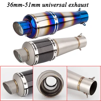 

51mm Motorcycle carbon fiber Exhaust with DB killer Muffler Pipe Escape for CB400 YZF FZ400 Z750 NINJA
