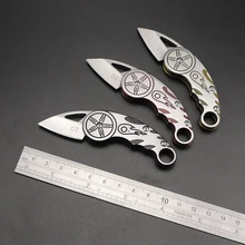 Мини D2 складной нож с лезвием, брелок, карманный нож для самозащиты, острый нож для шеи, инструмент для оборудования на открытом воздухе