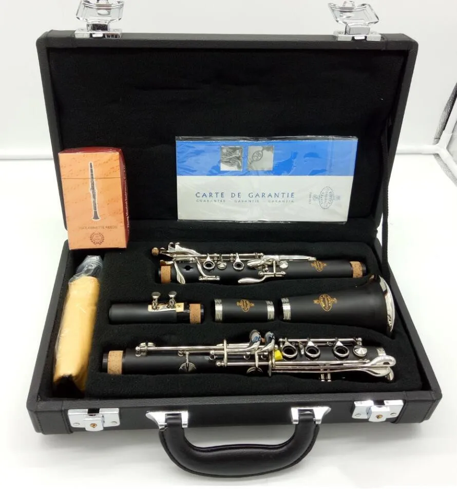New Buffet Crampon Blackwood Clarinet E13 Model Bb Clarinets Bakelite 17 Keys Musical Instruments with Mouthpiece Reeds