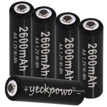 

AA battery NiMH Low self-discharge Durable 1.2V 2600mAh Ni-MH Rechargeable Batteries 2A Bateria akkumulator