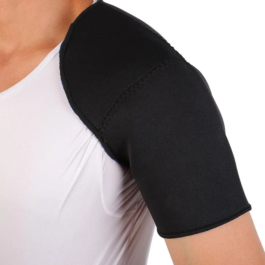 Back Shoulder Brace Gym Sport Injury Protector Pad Protection Guard Black