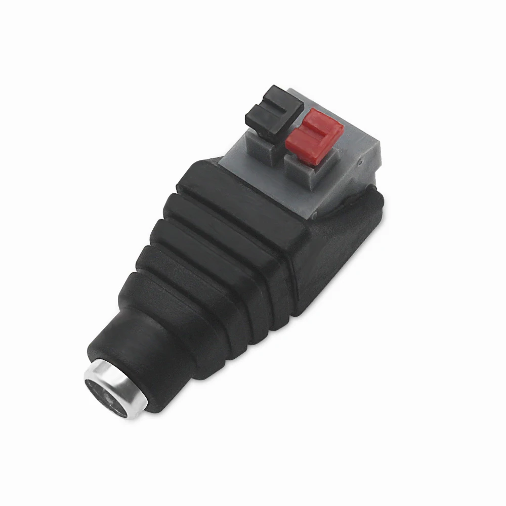 

DC Female connector 2.1*5.5mm 1/5/10/20PCS DC Power Jack Adapter Plug Connector for 3528/5050/5730 single color led strip