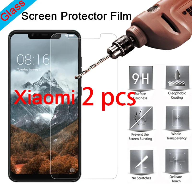 

2pcs! 9H HD Toughed Tempered Glass Screen Protector for Xiaomi Mi 9T 9 SE 8 Pro Lite 6 Protective Glass on Xiaomi Mi 5C 5S Plus