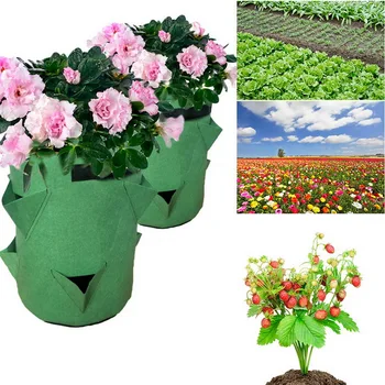 

Potato Strawberry Planter Bags For Growing Potatoes Outdoor Vertical Garden Hanging Open Style Vegetable Planting Grow Bag new