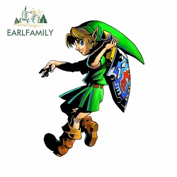 

EARLFAMILY 13cm x 10.1cm For The Legend of Zelda Motorcycle Car Stickers Vinyl Car Wrap Decal Bumper Personality Decoration