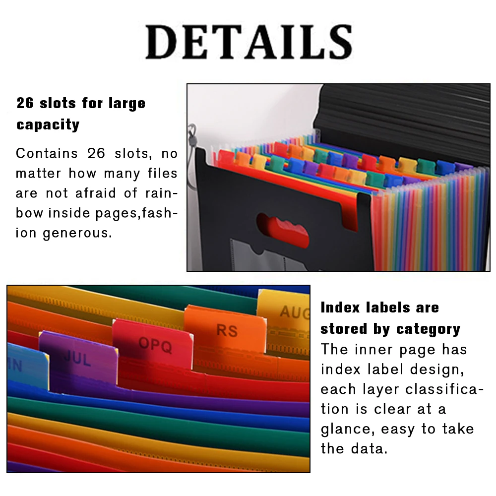 Upgraded Storage Upgrade With Cover Multi-layer 18 Lines 24 Floors Extended Folder High Capacity Expandable File A4 | Дом и сад