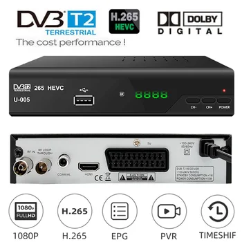 

H.265 HEVC Fully DVB-T/T2 TV Tuner DVB T2 Digital TV Receiver SCART HDMI DVB T2 Converter Box DVB-T2 H.265/HEVC Decorder Europe