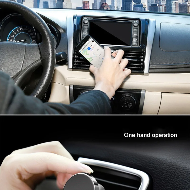 Universal Car Phone Holder 360 Degree Magnetic Air Vent Mount Mobile Smartphone Stand Magnet Support Cell Cellphone in Car GPS