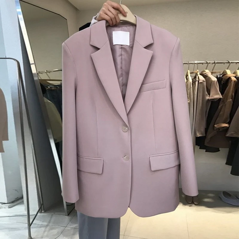 

Fashionable Loose Ladies Small Suit Jacket High Quality Autumn New Style Long Sleeve Office Lady Blazer Trendy Coat Female Tops