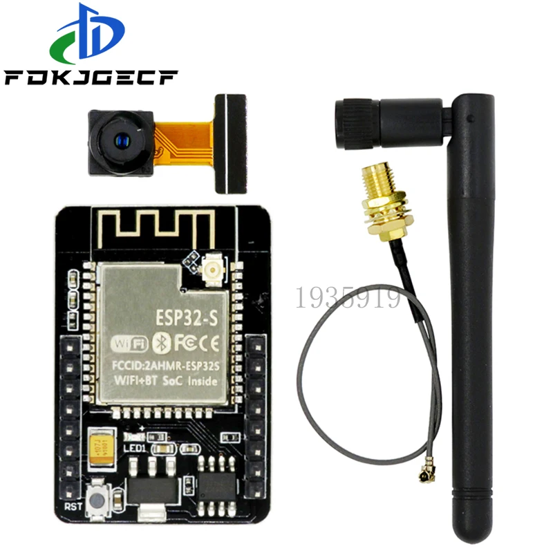 ESP32-CAM WiFi Module ESP32 serial to WiFi ESP32 CAM Development Board 5V Bluetooth with OV2640 Camera Module + 3DBI Antenna afbeelding