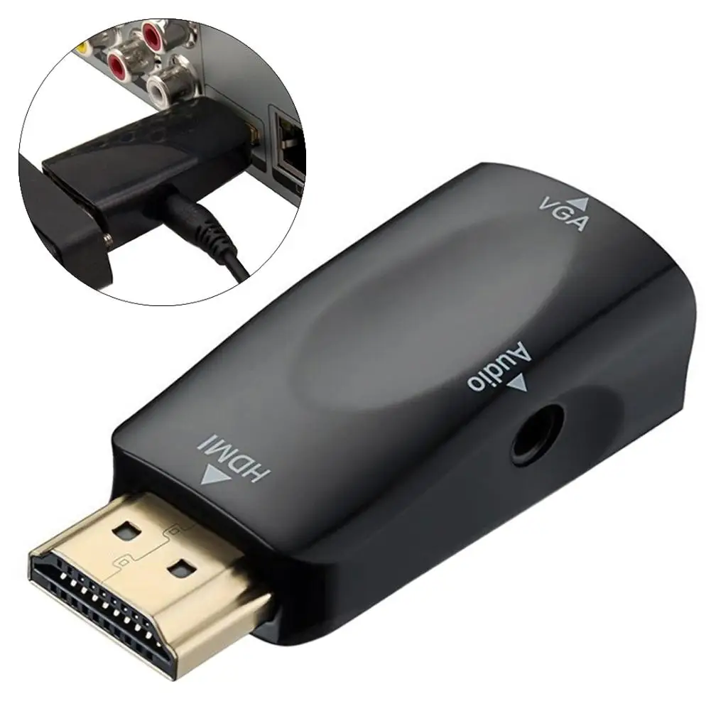 HD 1080P HDMI в VGA конвертер адаптер с аудио кабелем для ПК X box