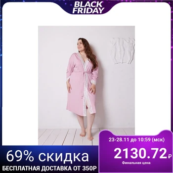 

MINAKU long-sleeved bathrobe, size 56, pink 4283352