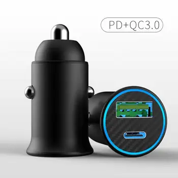 

18W Dual USB Car Charger Type C PD + QC3.0 Universal Mobile Phone Car-Charger For Xiaomi Samsung S8 IPhone 6 6s 7 8 Plus Tablet