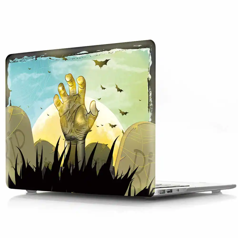 Чехол с рисунком черного черепа для Macbook Pro Retina 12 13 15 2015 чехол ноутбука A1534 A1502 A1398