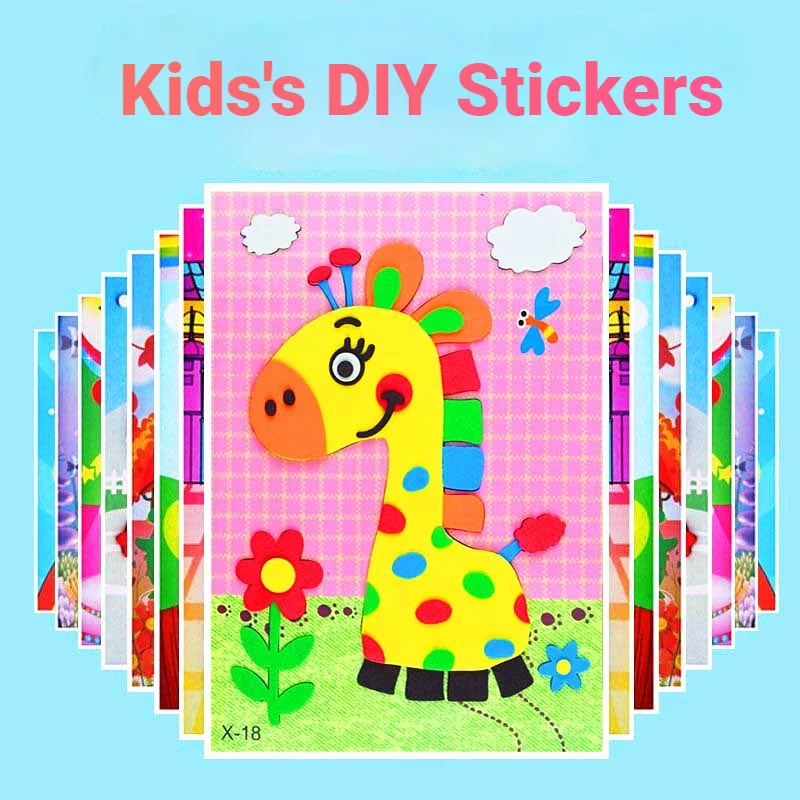 10/5pcs Diy Cartoon Anime Animal 3d Eva Foam Stickers Puzzle Handmade Early  Learning Educational Toys For Children Kids Craft - Sticker - AliExpress