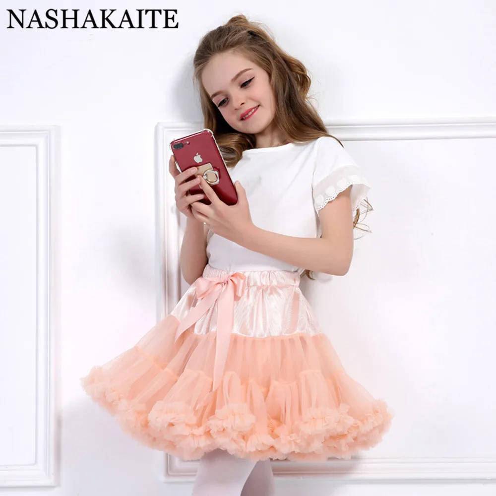 NASHAKAITE платье для мамы и дочки юбка-пачка маскарадная юбка-американка регулируемые юбки для маленьких девочек вечерние фатиновые Юбки принцессы для танцев