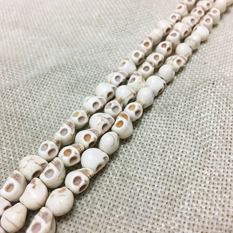 Многоцветный Череп драгоценное украшение из природного камня говлита Распорки