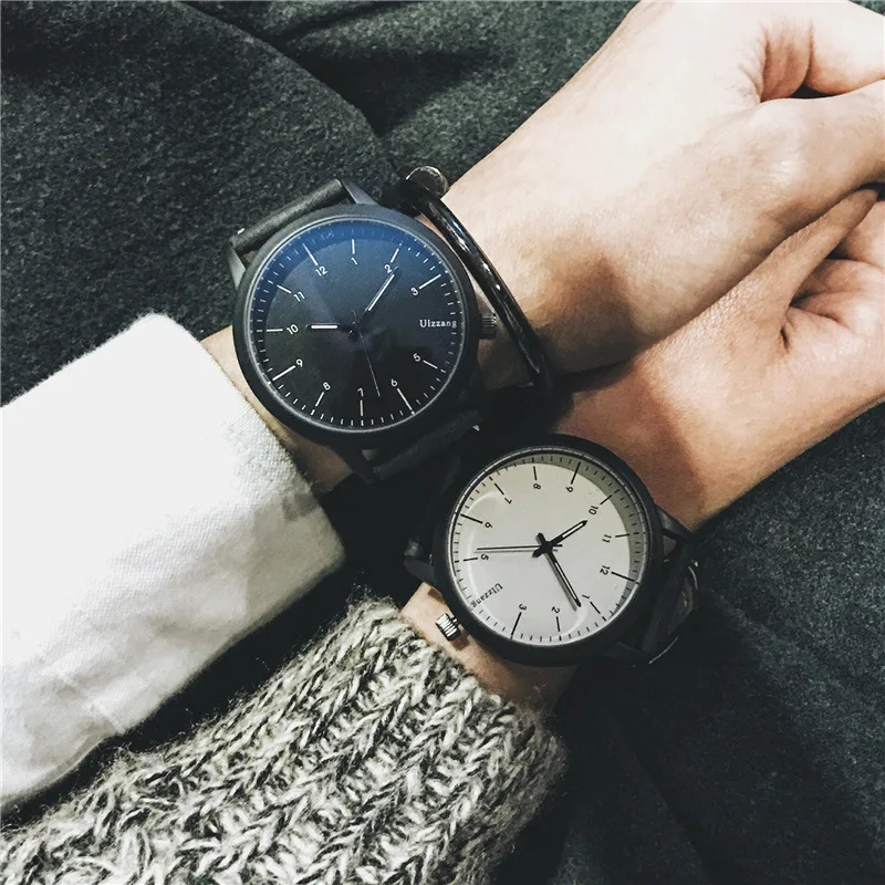 

Watch Male STUDENT'S Korean-style Simple Fashion Line Fashion Man Retro Casual Waterproof Bigbang Women's Large Dial
