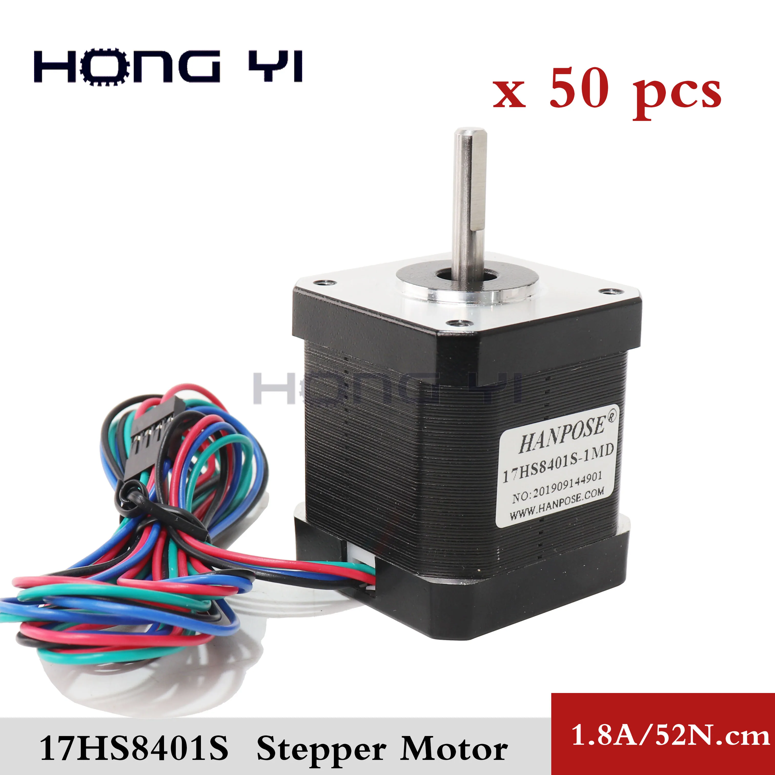 Nema17, 50 шт в наборе, шаговый двигатель 4-Свинец(17HS8401S-MD) 52N. См двигатель 1.8a Нема 17(Национальная ассоциация владельцев электротехнических предприятий) двигатель 42bygh