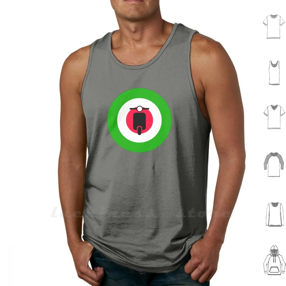 Scooter Target-Mods Italy Tank Tops Vest 100% Cotton Mods Mod Who Rock Lambretta Small Faces Brighton Music Musique | Мужская одежда
