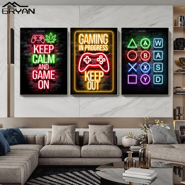 Canvas Painting Bedroom Gaming | Canvas Bedroom Decoration ...