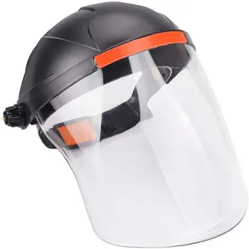 

Full Face Protective Shield Visor Adjustable Transparent Hat Splash Saliva-proof Anti-fog Empty Top Cap