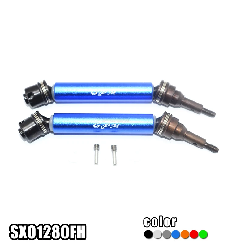 GPM TRAXXAS 1/7 XO-01 45# закаленная стальная головка+ ствол из алюминиевого сплава выдвижной CVD передний универсальный шарнир - Цвет: Синий