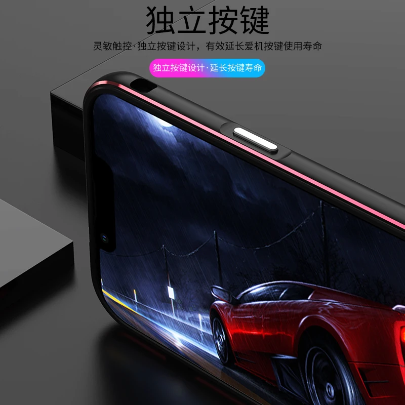 For iPhone 13 Pro Max Luxury Colorful Aluminum Bumper Metal Frame Protector For Apple iPhone 13 Mini iPhone13 Coque Fashion